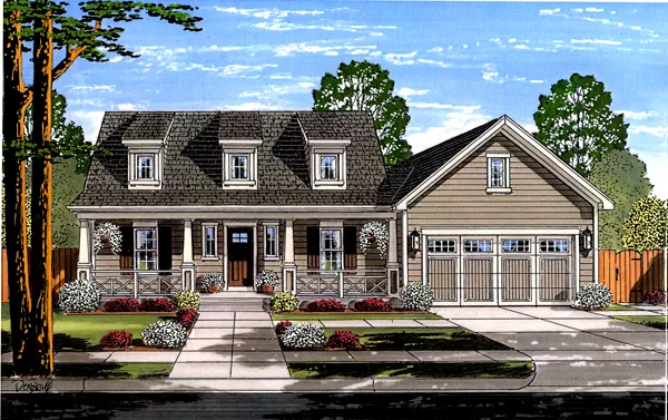 image of cape cod house plan 8312
